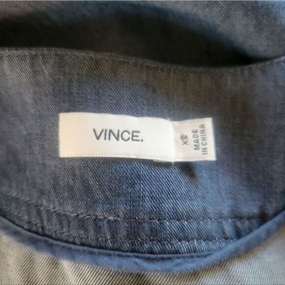 Vince Chambray Shift Mini Dress Size XS - Picture 6 of 7